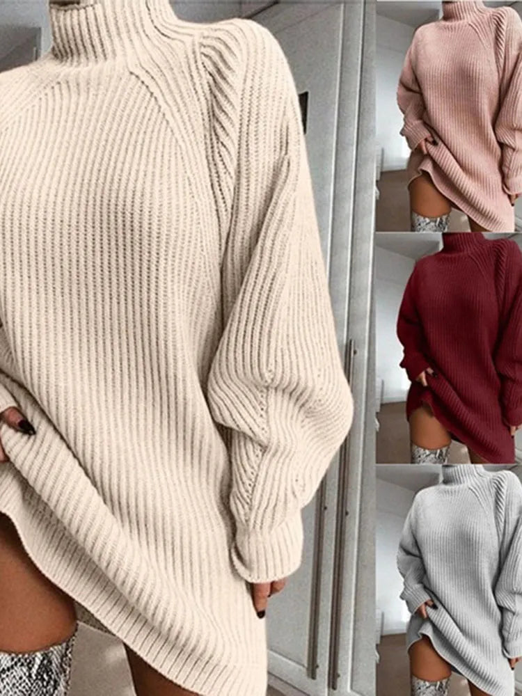 Accogliente abito dolcevita da donna per il calore invernale
