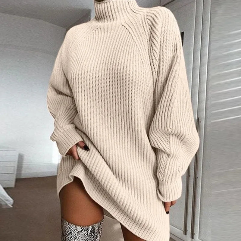 Accogliente abito dolcevita da donna per il calore invernale