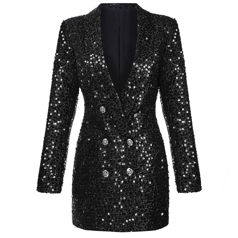 Giacca blazer glitterata da donna per uno stile abbagliante