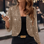 Giacca da Donna Glitterata Aperta sul Davanti