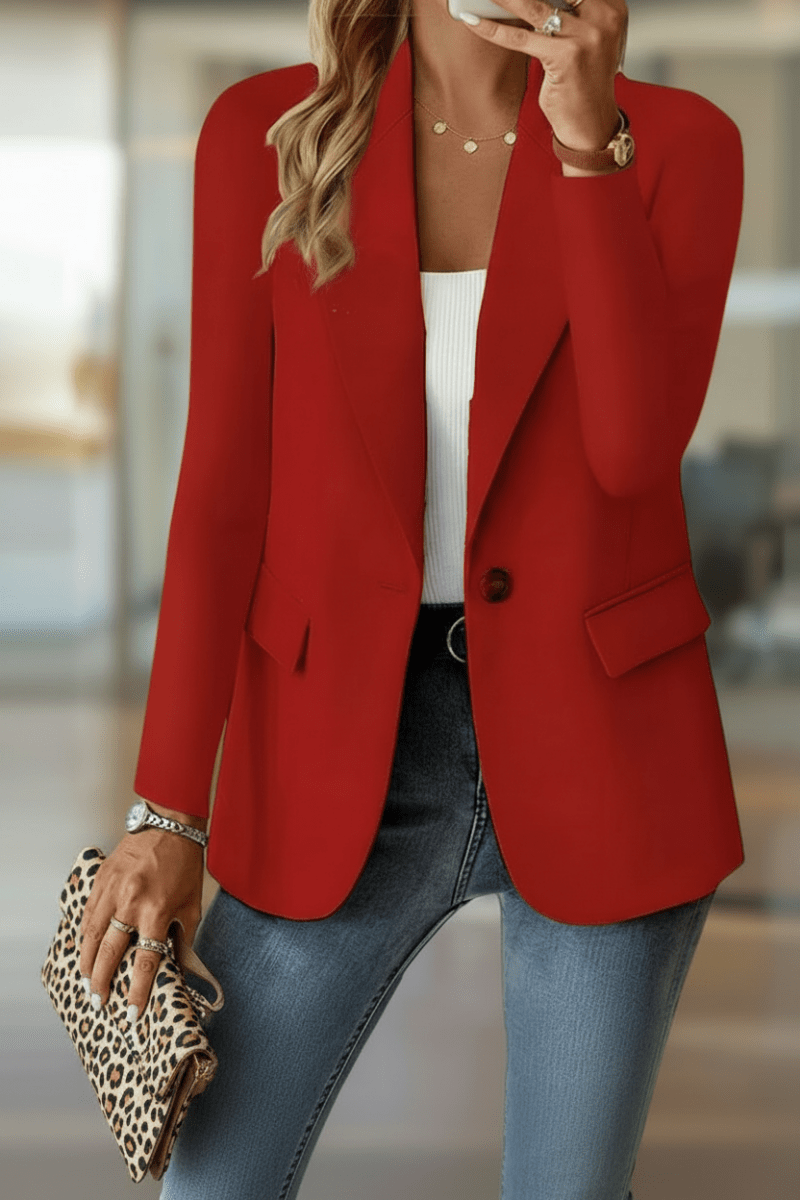 Giacca blazer sartoriale rilassata e senza sforzo da donna