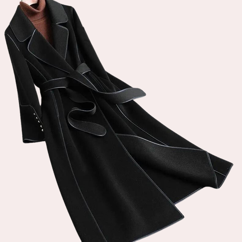 Cappotto lungo elegante da donna a doppio bottone per uno stile versatile