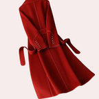Cappotto lungo elegante da donna a doppio bottone per uno stile versatile