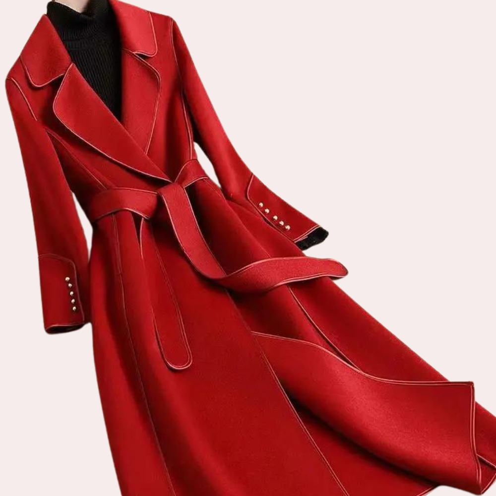 Cappotto lungo elegante da donna a doppio bottone per uno stile versatile