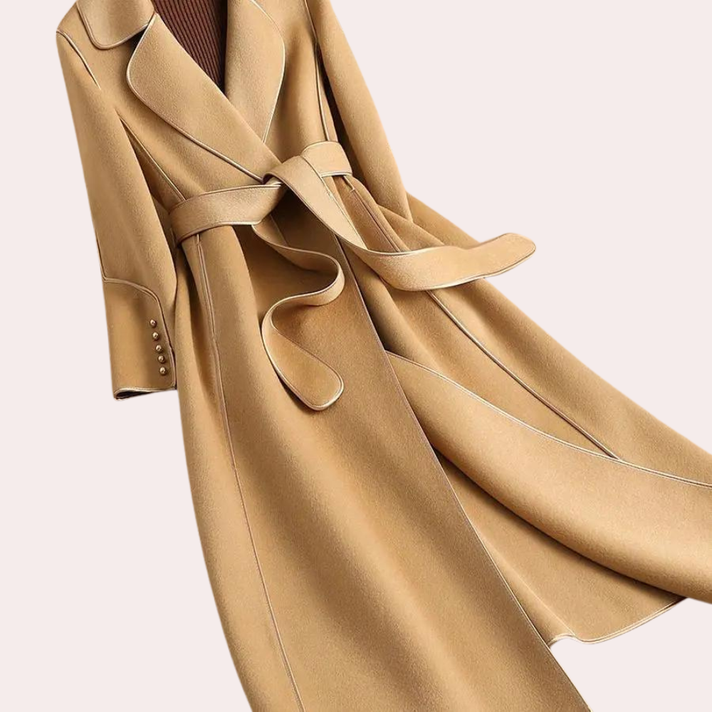 Cappotto lungo elegante da donna a doppio bottone per uno stile versatile
