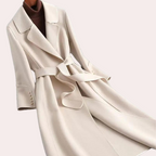 Cappotto lungo elegante da donna a doppio bottone per uno stile versatile
