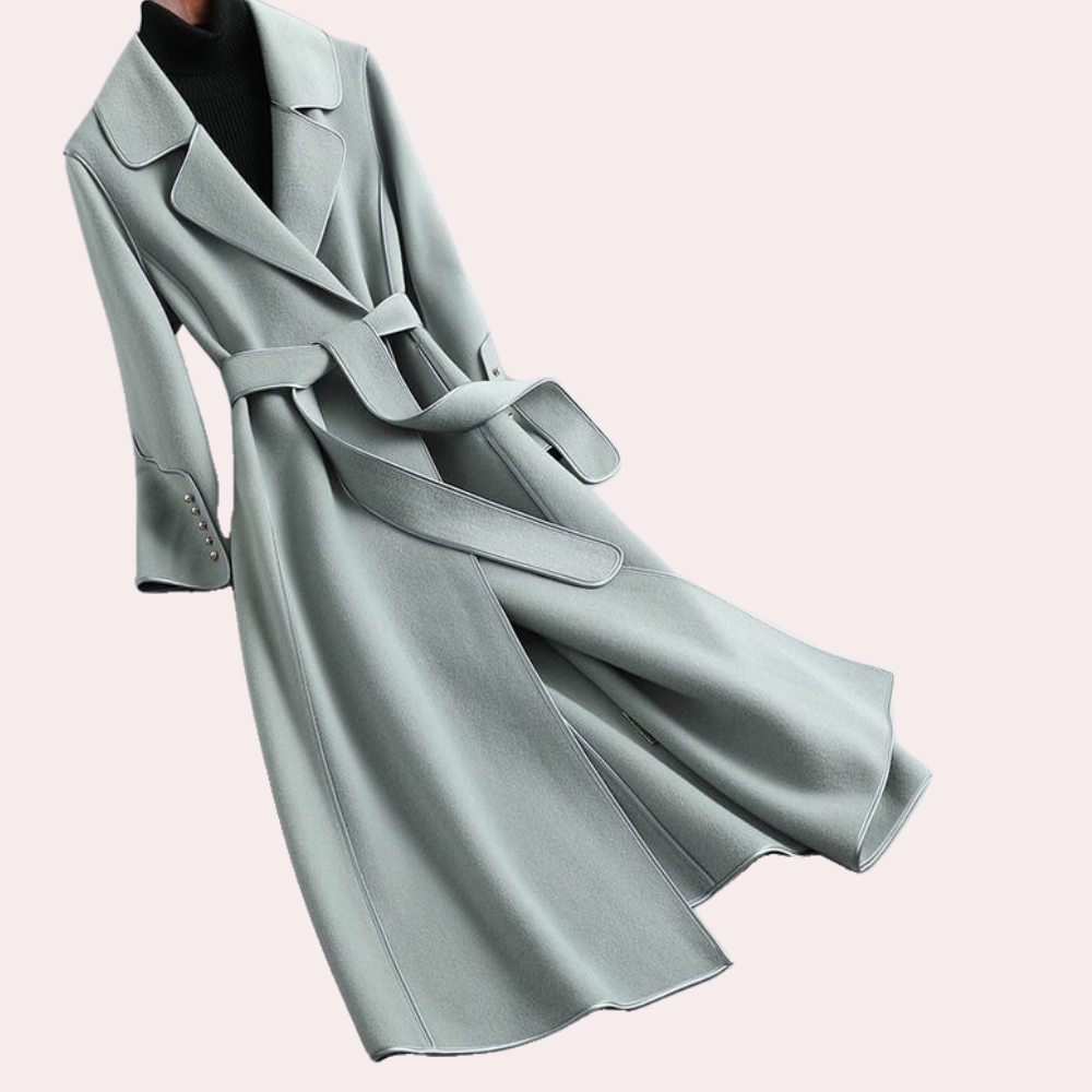Cappotto lungo elegante da donna a doppio bottone per uno stile versatile