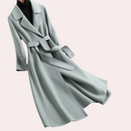 Cappotto lungo elegante da donna a doppio bottone per uno stile versatile