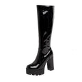 Stivali lunghi con plateau borchiati Faith da donna