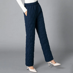 Comodi pantaloni da jogging imbottiti a vita alta da donna