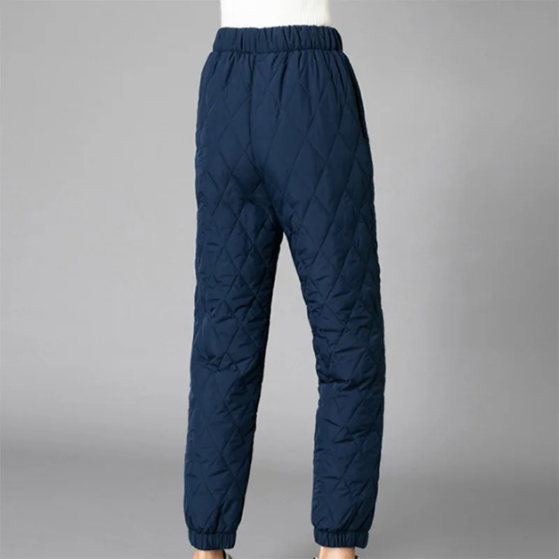 Comodi pantaloni da jogging imbottiti a vita alta da donna