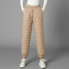 Comodi pantaloni da jogging imbottiti a vita alta da donna