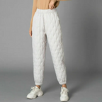 Comodi pantaloni da jogging imbottiti a vita alta da donna