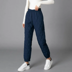 Comodi pantaloni da jogging imbottiti a vita alta da donna