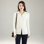 Gilet in maglia da donna con doppia cerniera