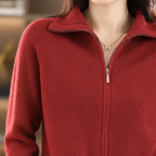Gilet in maglia da donna con doppia cerniera