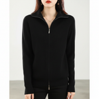 Gilet in maglia da donna con doppia cerniera