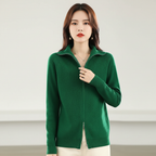 Gilet in maglia da donna con doppia cerniera