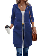 Donna | felpa con cappuccio in pile con zip rilassata