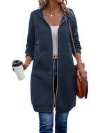 Donna | felpa con cappuccio in pile con zip rilassata