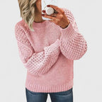 Maglione strutturato con maniche a sbuffo da donna