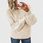 Maglione strutturato con maniche a sbuffo da donna