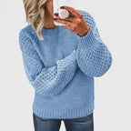 Maglione strutturato con maniche a sbuffo da donna