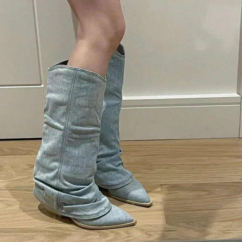 Stivali al ginocchio alla moda da donna | Presa calda e sicura