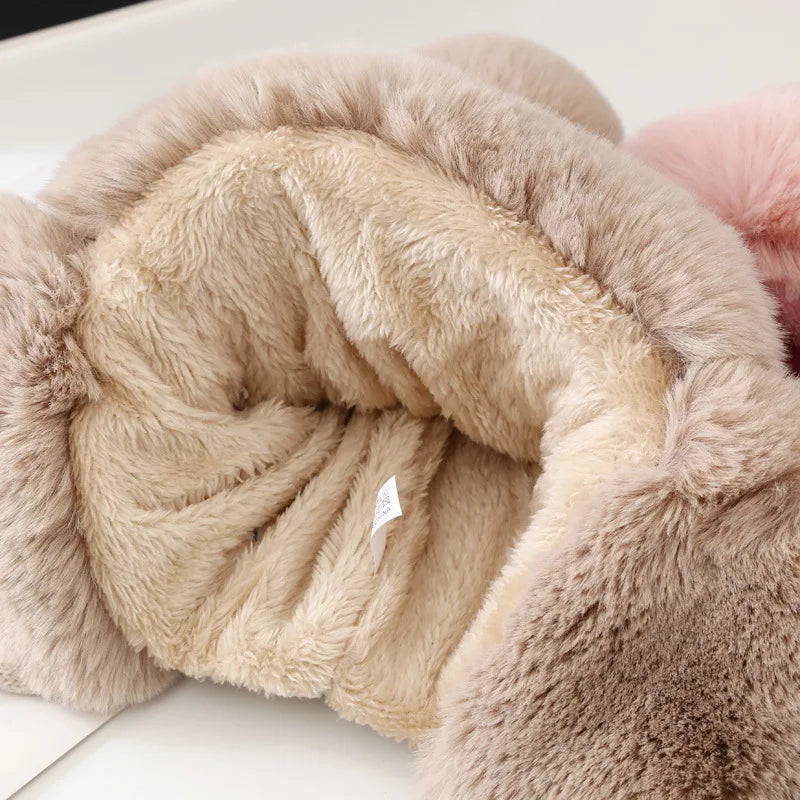 Cappello da sci invernale con paraorecchie da donna