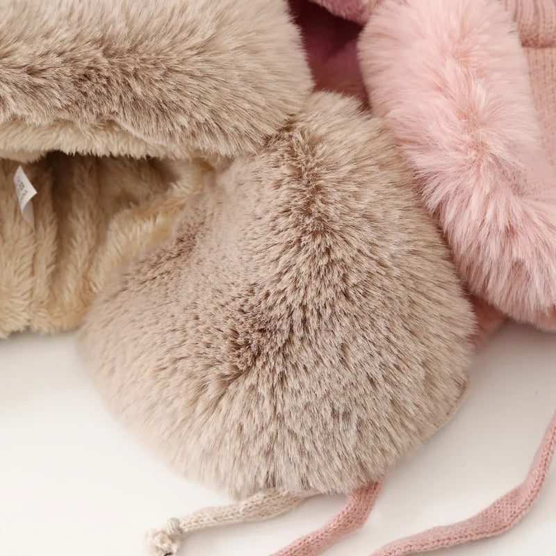 Cappello da sci invernale con paraorecchie da donna