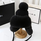 Cappello da sci invernale con paraorecchie da donna