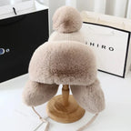Cappello da sci invernale con paraorecchie da donna
