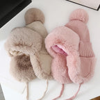 Cappello da sci invernale con paraorecchie da donna