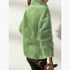 Giacca da donna con cappotto Teddy con cerniera, calda e casual