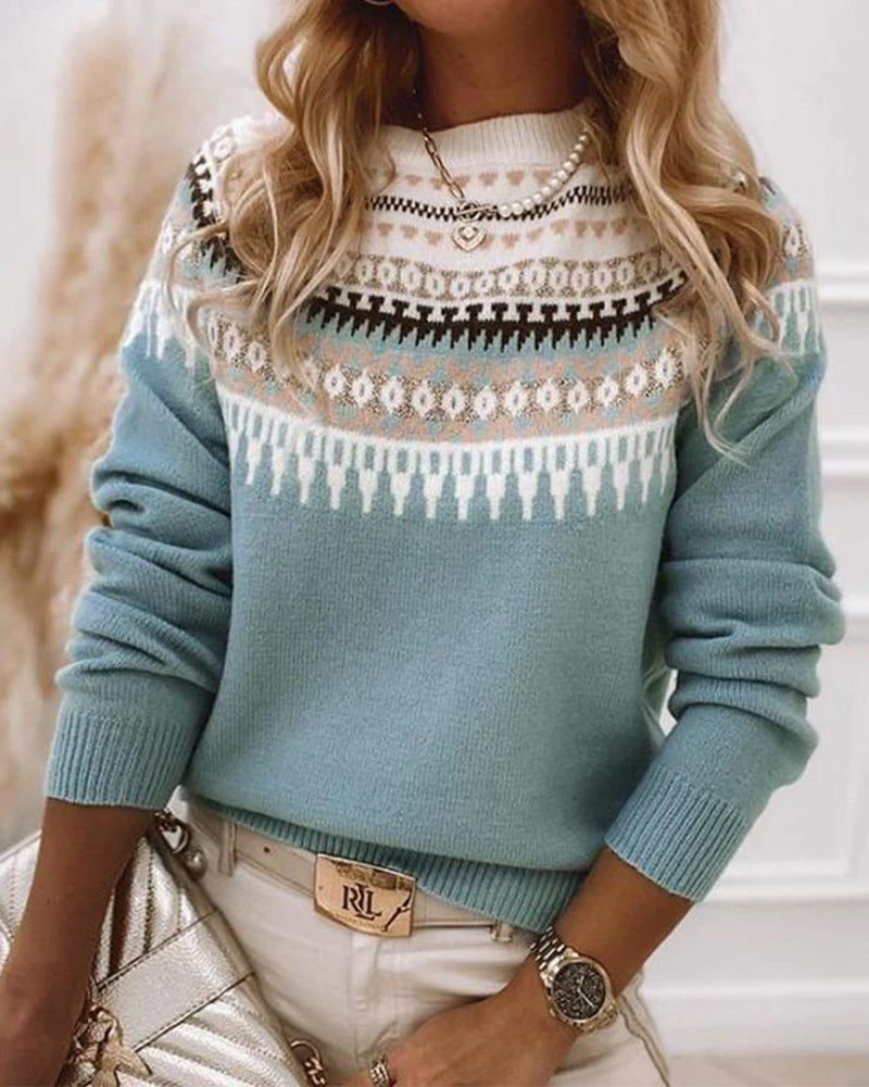 Maglione pullover caldo e rilassato da donna per il comfort quotidiano