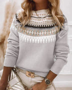Maglione pullover caldo e rilassato da donna per il comfort quotidiano