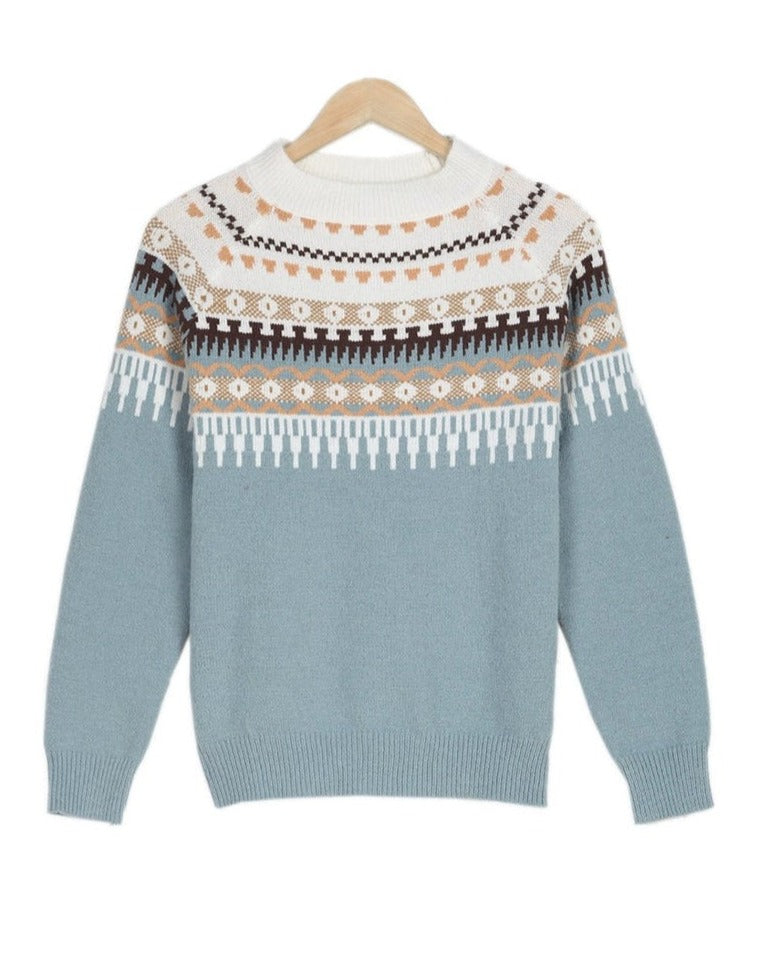 Maglione pullover caldo e rilassato da donna per il comfort quotidiano