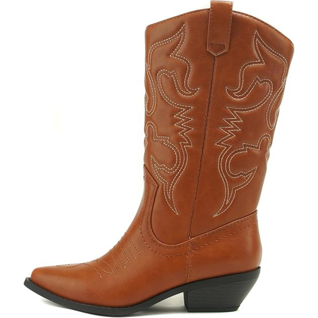 Stivali al ginocchio con punta western da donna