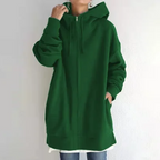 Comoda felpa con cappuccio oversize con zip da donna
