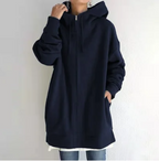 Comoda felpa con cappuccio oversize con zip da donna