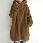 Comoda felpa con cappuccio oversize con zip da donna