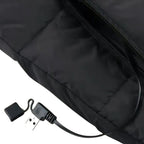 Gilet riscaldato da donna con vestibilità slim trapuntata elettrica alimentata a batteria ricaricabile tramite USB