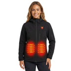 Giacca riscaldata da donna con cappuccio Softshell con zip intera Cavo di alimentazione USB regolabile