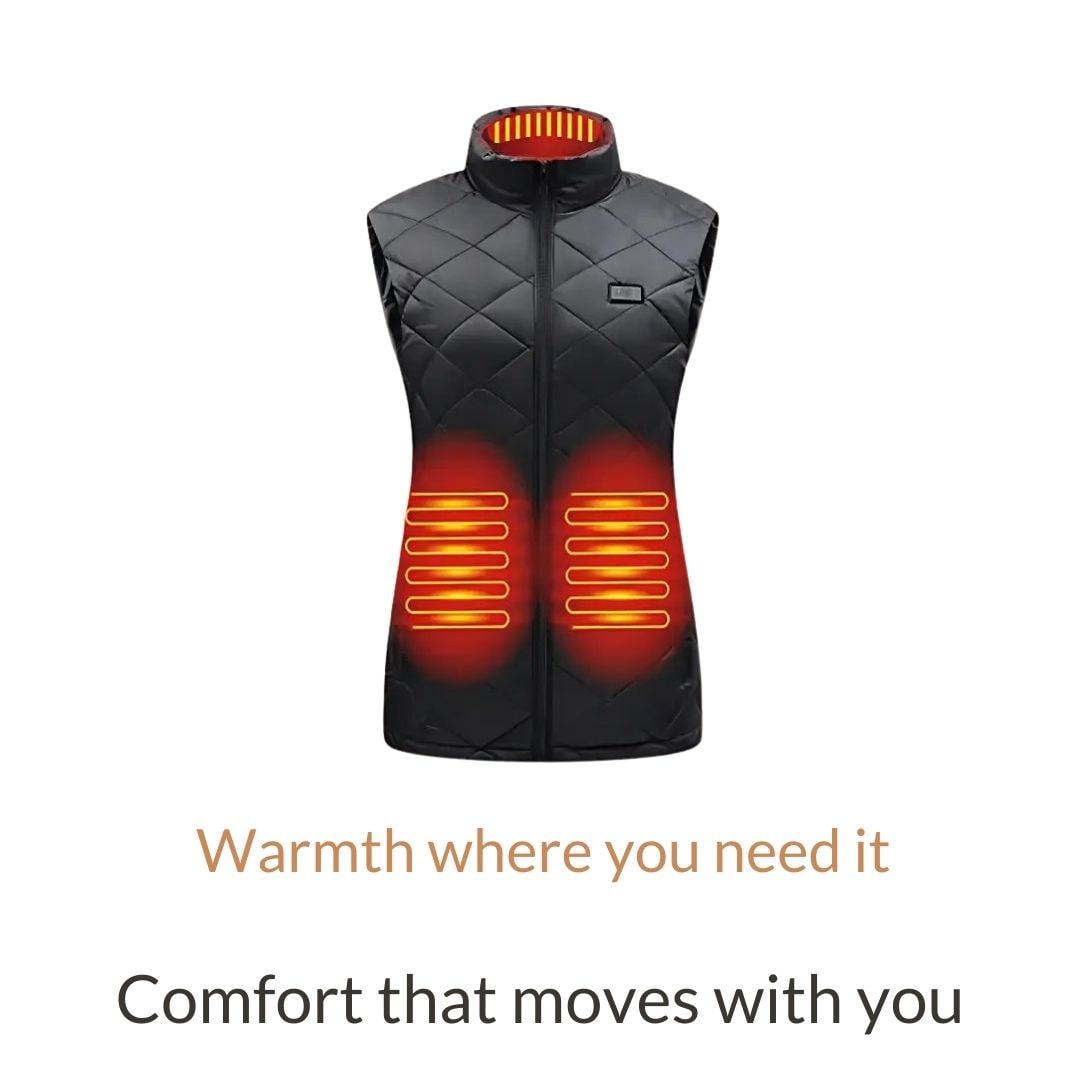 Gilet riscaldato da donna con batteria ricaricabile USB Gilet trapuntato elettrico leggero