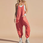 Damen Jumpsuit Einfarbig Complessivo Langarm Freizeit