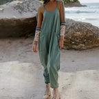 Damen Jumpsuit Einfarbig Complessivo Langarm Freizeit