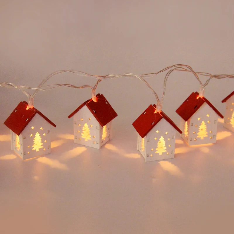 Casette di Natale in legno con luci LED - GlowHouse