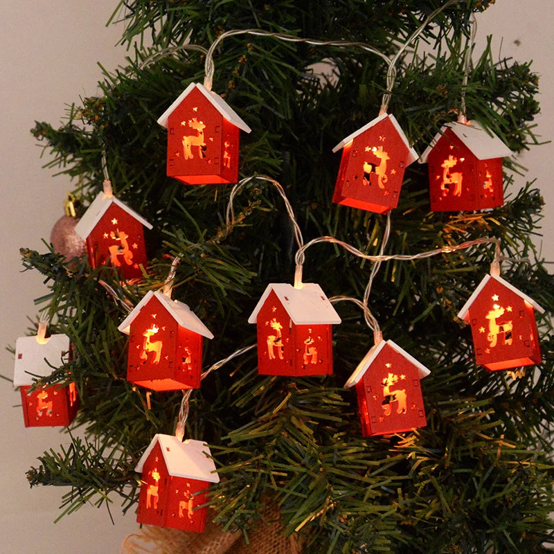 Casette di Natale in legno con luci LED - GlowHouse