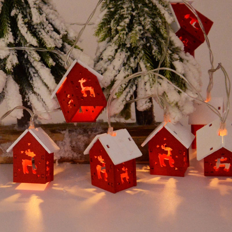 Casette di Natale in legno con luci LED - GlowHouse