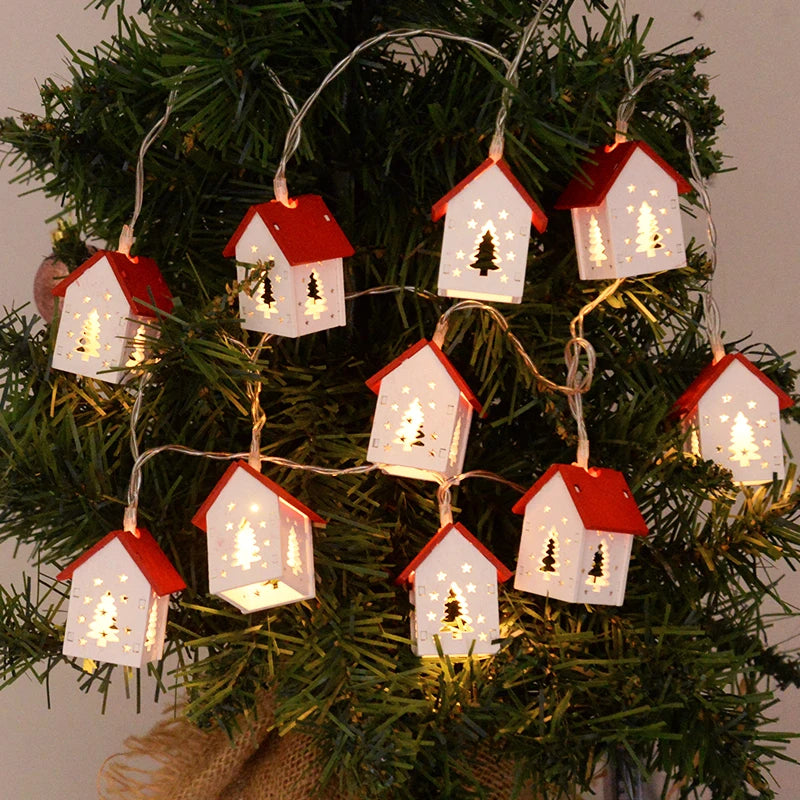 Casette di Natale in legno con luci LED - GlowHouse